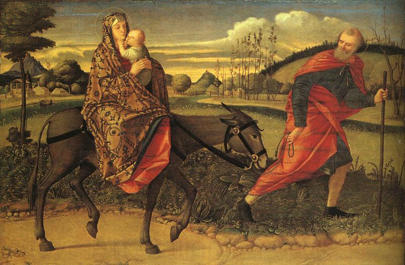 CARPACCIO, Vittore The Flight into Egypt Norge oil painting art